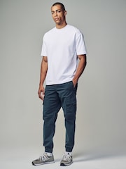 Dark Blue Regular Fit Stretch Utility Cargo Trousers - Image 2 of 11