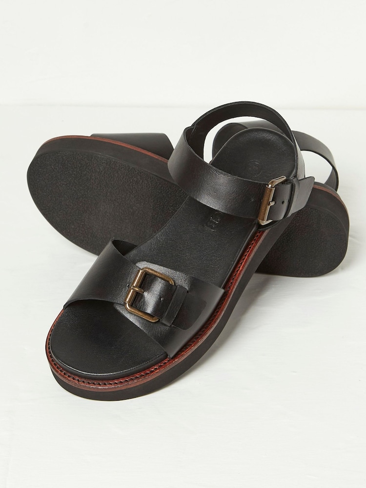 FatFace Ambie Black Flatform Buckle Sandals - Image 2 of 3