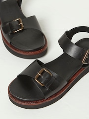 FatFace Ambie Black Flatform Buckle Sandals - Image 3 of 3