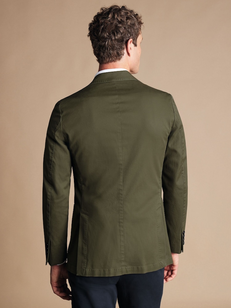 Charles Tyrwhitt Green Cotton Stretch Jacket - Image 2 of 5
