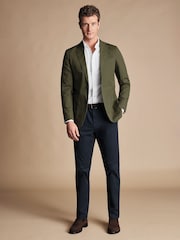 Charles Tyrwhitt Green Cotton Stretch Jacket - Image 3 of 5