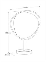 Oglindă de masă din material organic cu pietricele - Image 4 of 6