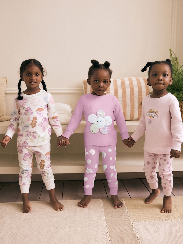 Lilac Purple Character Long Sleeve Snuggle Pyjamas 3 Pack (9mths-16yrs) - Image 3 of 13