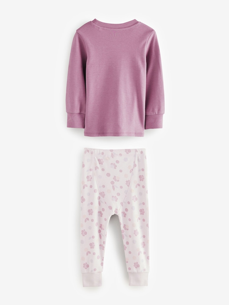 Lilac Purple Character Long Sleeve Snuggle Pyjamas 3 Pack (9mths-16yrs) - Image 8 of 13