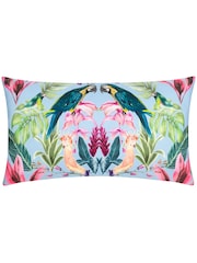 Wylder Sky Blue Kali Birds Tropical Outdoor Cushion - Image 1 of 3