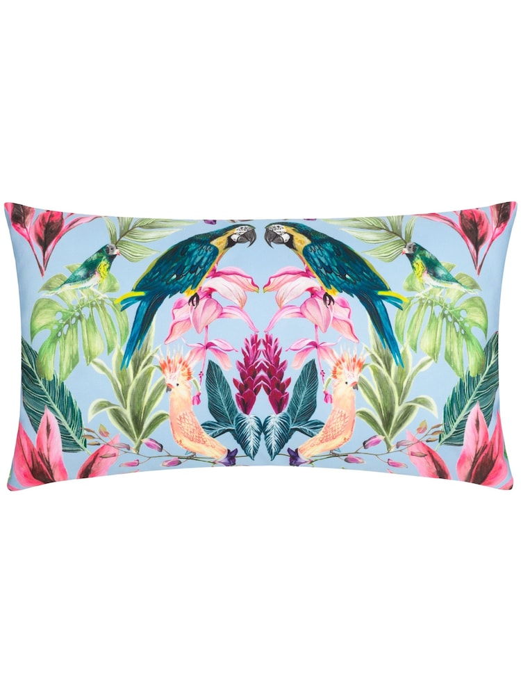 Wylder Sky Blue Kali Birds Tropical Outdoor Cushion - Image 1 of 3