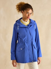 Joules Portwell Blue Waterproof Raincoat With Hood - Image 1 of 8