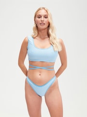 Бикини-топ в клеточку с запахом и защитой UPF50+ от Speedo - Image 1 of 6