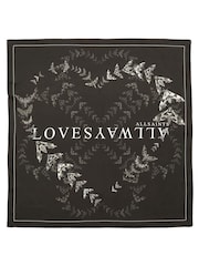 AllSaints Black Colca Oblong Scarf - Image 3 of 4