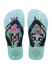 Havaianas Kids Blue Minecraft Sandals - Image 2 of 8