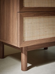 MADE.COM Dark Oak Effect Pavia Rattan 6 Drawer Chest of Drawers - Image 2 of 5