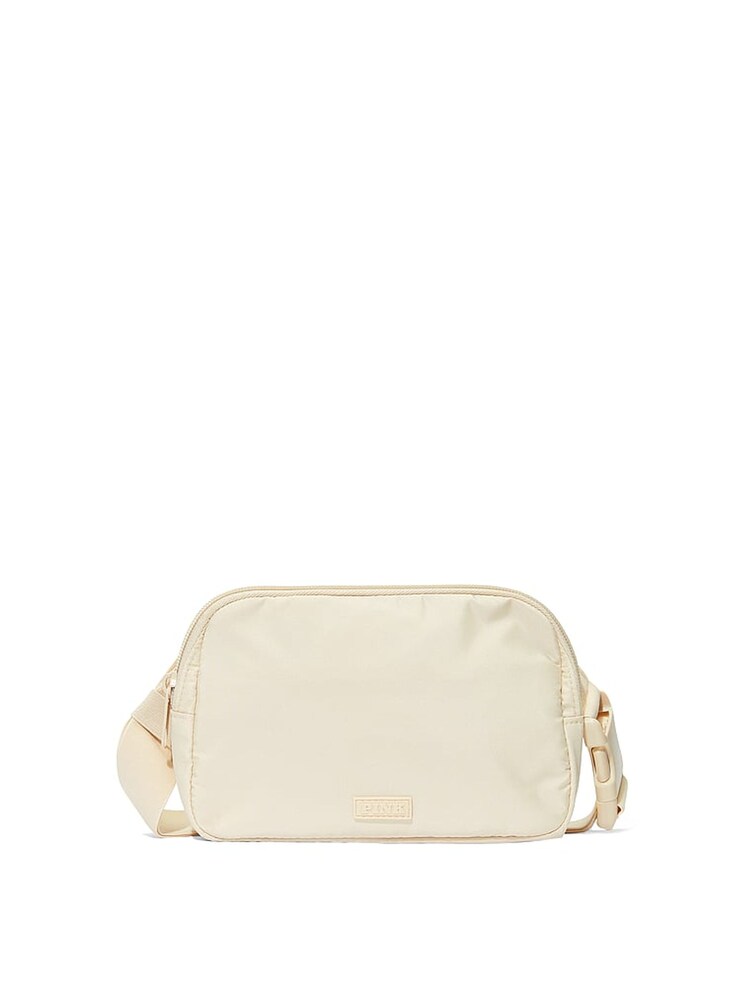 Victoria's Secret PINK Canvas Cream Belt Bag - Image 1 of 2
