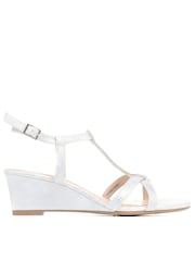 Pavers Silver Wedge Heel Sandals - Image 2 of 5