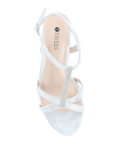 Pavers Silver Wedge Heel Sandals - Image 4 of 5