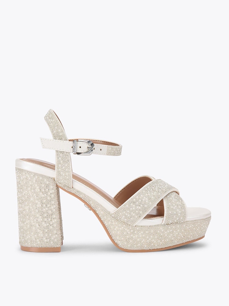 Carvela White Sonata Sandals - Image 1 of 4 Carvela White Sonata Sandals - Image 1 of 4