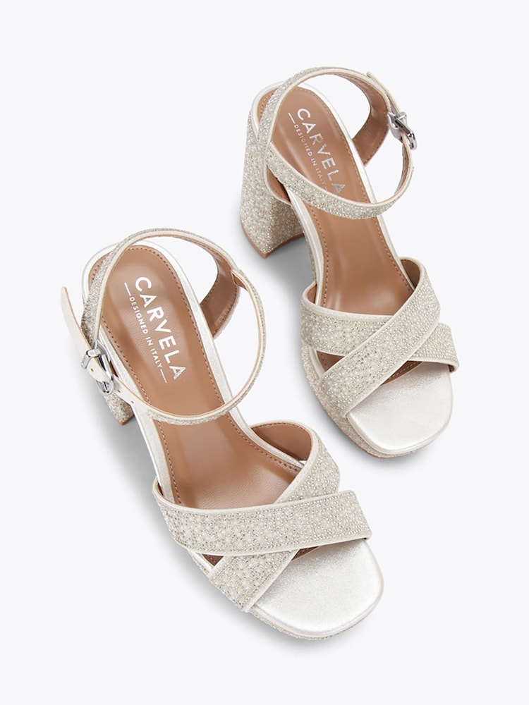 Carvela White Sonata Sandals - Image 2 of 4 Carvela White Sonata Sandals - Image 2 of 4