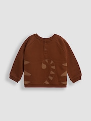 JoJo Maman Bébé Toffee Tiger Applique Sweatshirt - Image 2 of 3