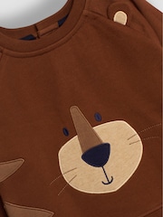 JoJo Maman Bébé Toffee Tiger Applique Sweatshirt - Image 3 of 3