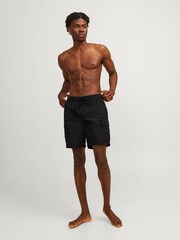JACK & JONES Black Cargo Swim Shorts - Image 3 of 8