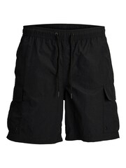 JACK & JONES Black Cargo Swim Shorts - Image 7 of 8