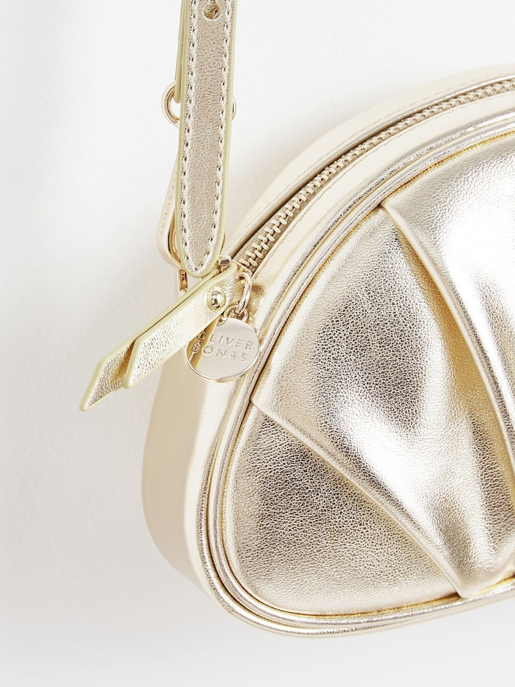 Oliver Bonas Gold Croissant Clutch Bag - Image 4 of 6