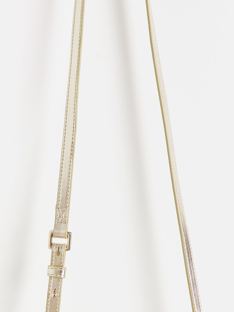 Oliver Bonas Gold Croissant Clutch Bag - Image 5 of 6
