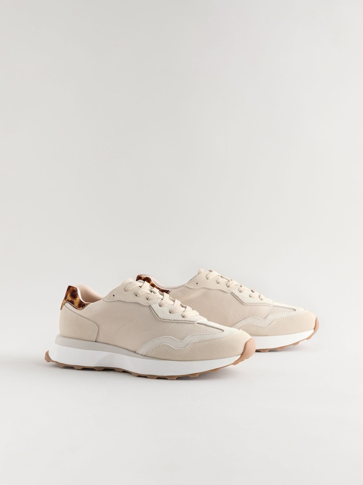 Animal Print Forever Comfort® Chunky Sole Lace-Up Trainers - Image 1 of 6