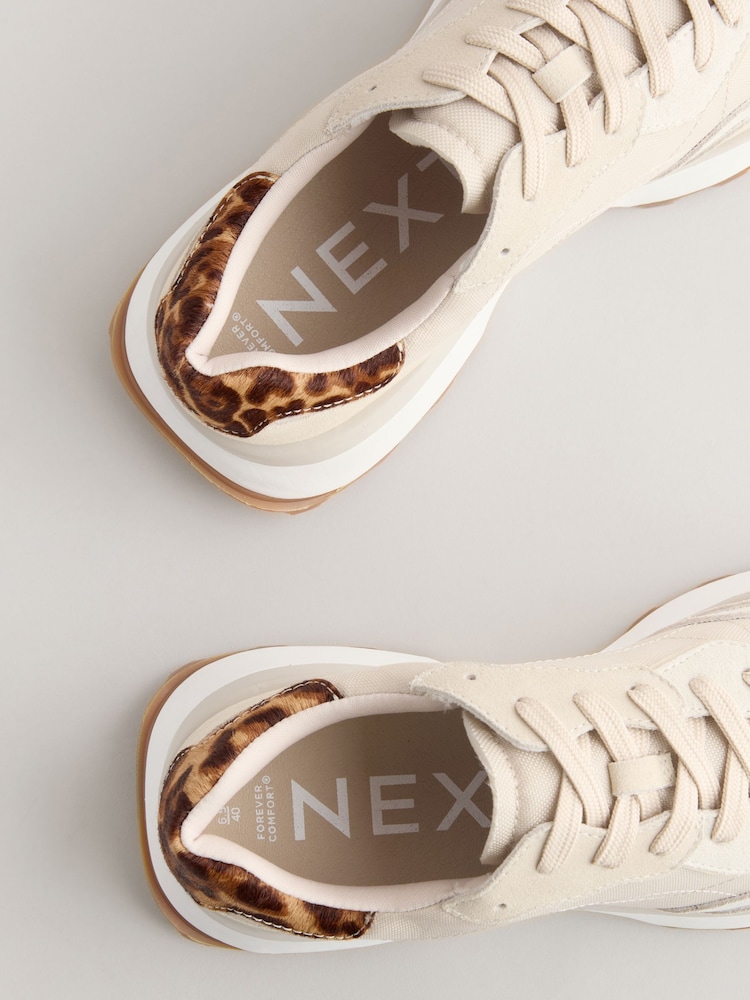 Buy Animal Print Forever Comfort® Chunky Sole Lace-Up Trainers