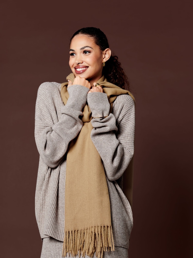 Katie Loxton Tan Blanket Scarf - Image 1 of 3