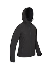 Svart - Mountain Warehouse Womens Exodus vanntett Softshell Jakke - Bilde 2 av 5