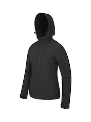 Svart - Mountain Warehouse Womens Exodus vanntett Softshell Jakke - Bilde 3 av 5