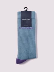 Синий - Набор из 2 пар мужских спортивных носков на каблуке Duchamp - Image 2 of 3