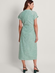 Monsoon Green Athena Stripe Dress - Image 3 of 5
