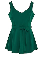 Yours Curve Green Sweetheart Peplum Top - Image 5 of 5