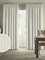 Sophie Allport Natural Stamford Stripe Made to Measure 100% Cotton Curtains - Image 1 of 9