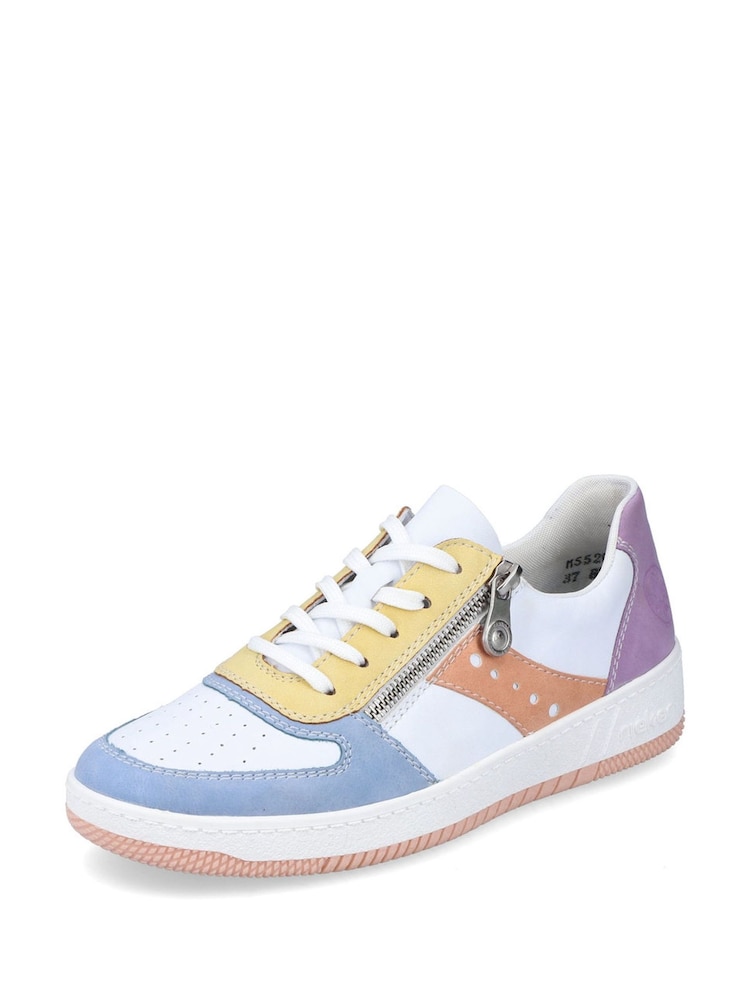 Rieker Womens Zipper White Trainers - Image 3 of 9