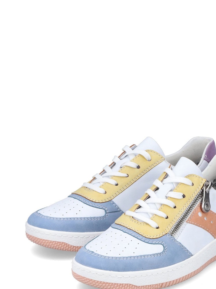 Rieker Womens Zipper White Trainers - Image 4 of 9