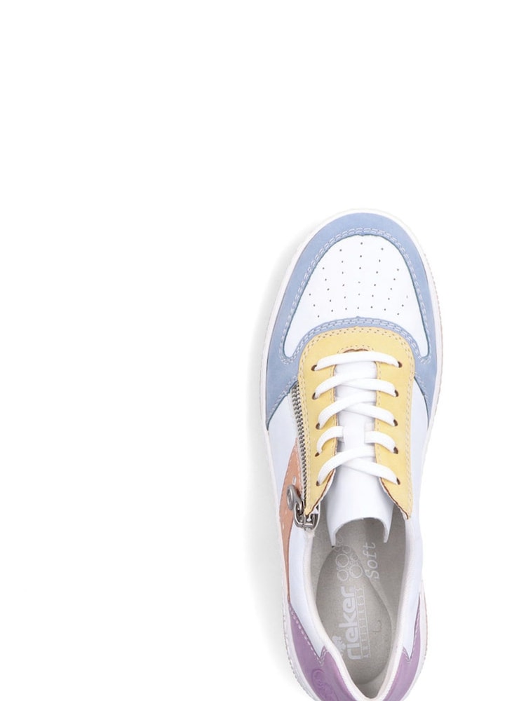 Rieker Womens Zipper White Trainers - Image 6 of 9