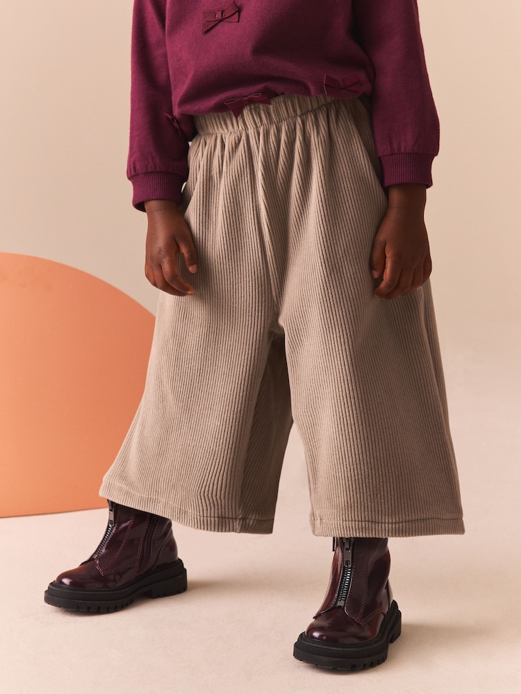 Neutral Wide Corduroy Trousers (3mths-7yrs) - Image 1 of 7