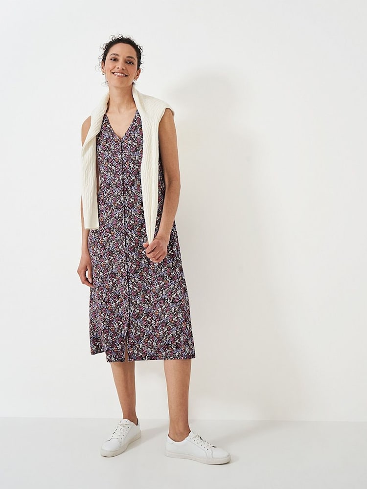 Crew Clothing Pink Sleeveless Jersey Dress - Image 1 of 4