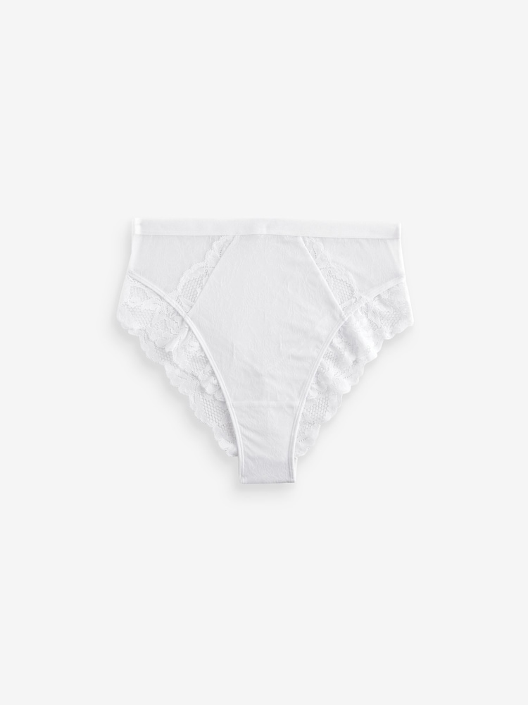 Schwarz/Weiß/Nude - Slips mit Spitzenbesatz, 3er Pack - Image 8 of 8