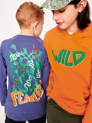 Monsoon Blue Fearless Long Sleeve 100% Cotton T-Shirt - Image 1 of 4