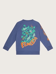 Monsoon Blue Fearless Long Sleeve 100% Cotton T-Shirt - Image 3 of 4