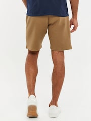 Threadbare Camel Waffle Textured Sweat Shorts - Image 2 of 4