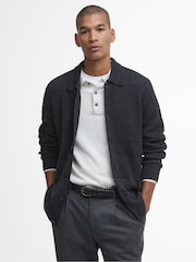 Barbour® Green Marl Filley Knitted 100% Cotton Cardigan - Image 1 of 6