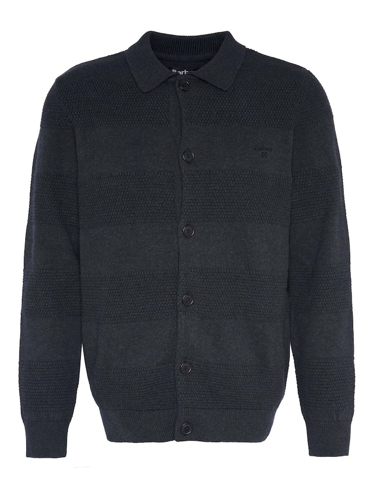 Barbour® Green Marl Filley Knitted 100% Cotton Cardigan - Image 6 of 6