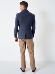 Crew Clothing Blue Birdseye Jersey Blazer - Image 2 of 4