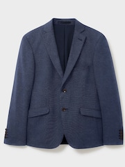Crew Clothing Blue Birdseye Jersey Blazer - Image 4 of 4