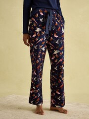 Joules Lyla Navy Jersey Pyjama Set - Image 5 of 9