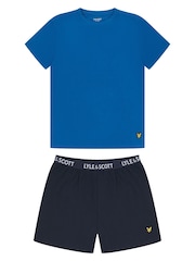 Lyle & Scott Blue Sleepwear Shorts Boys Prince Set - Image 1 of 6